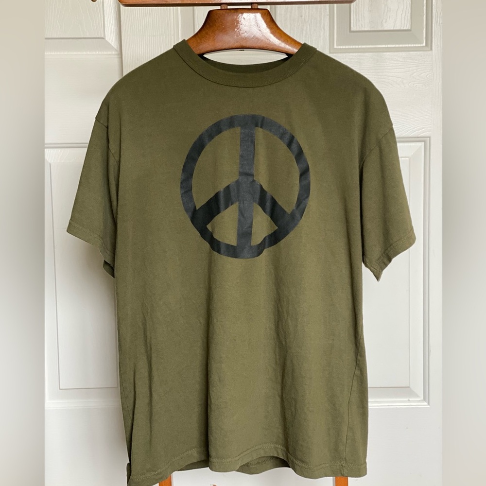 Vintage Rothco Peace-Sign T-Shirt XL Green 90s 00s Graphic Tee